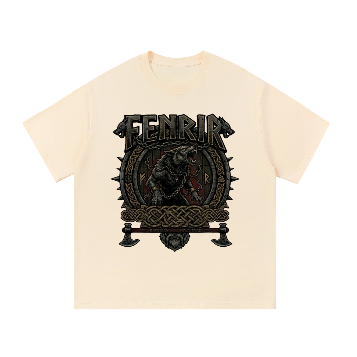 Fenrir Print Cotton T-Shirt