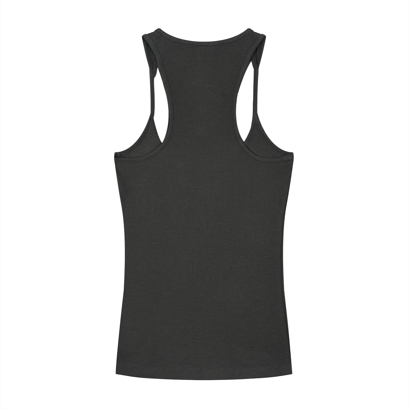 Slim Fit Rune Butterfly Ribbed Racerback Tank Top