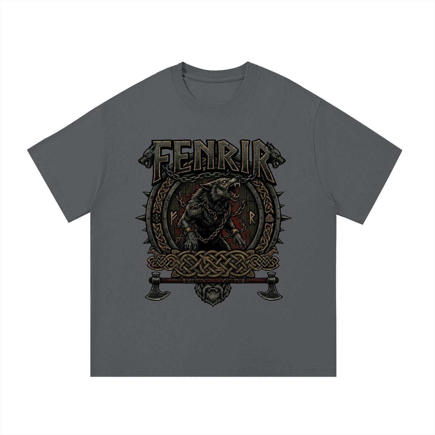 Fenrir Print Cotton T-Shirt