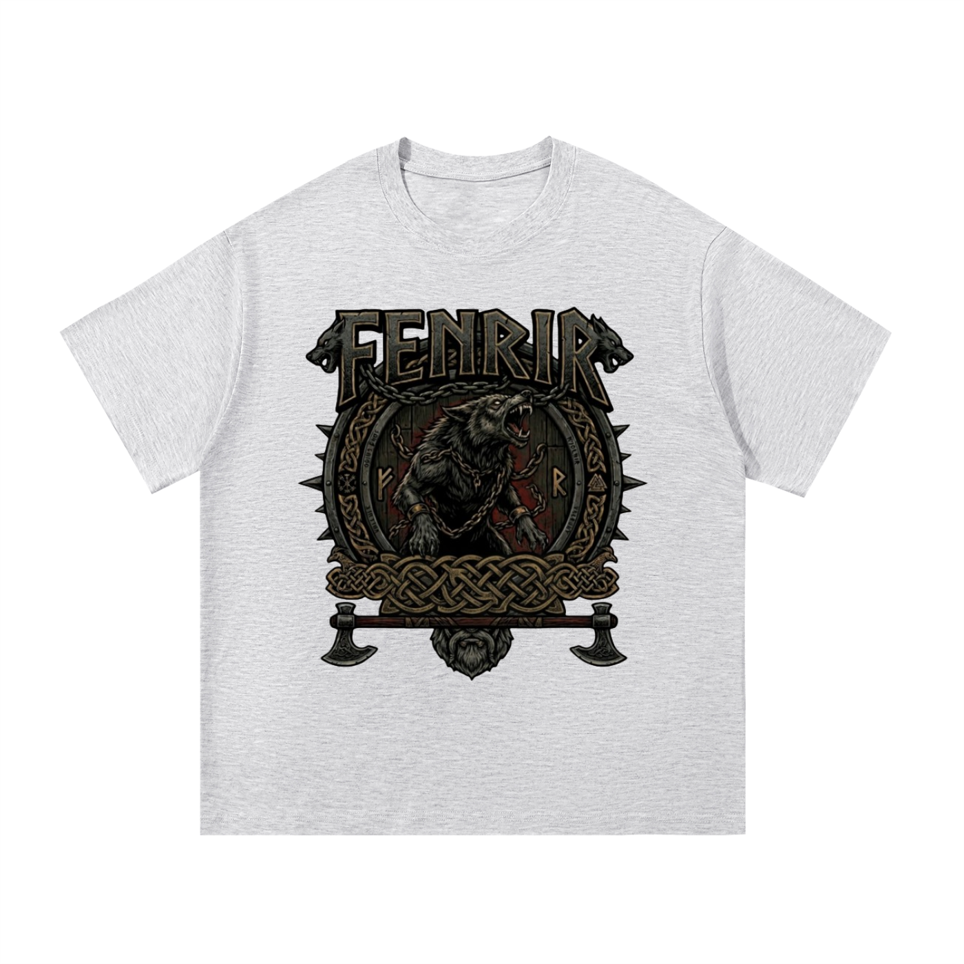 Fenrir Print Cotton T-Shirt