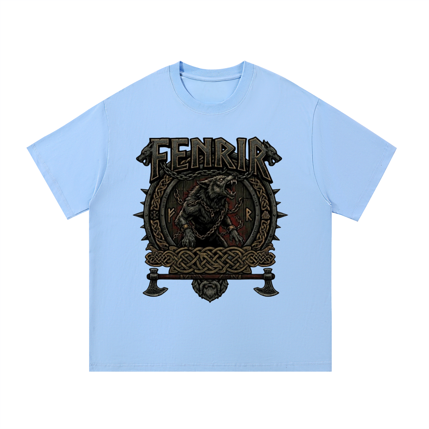 Fenrir Print Cotton T-Shirt