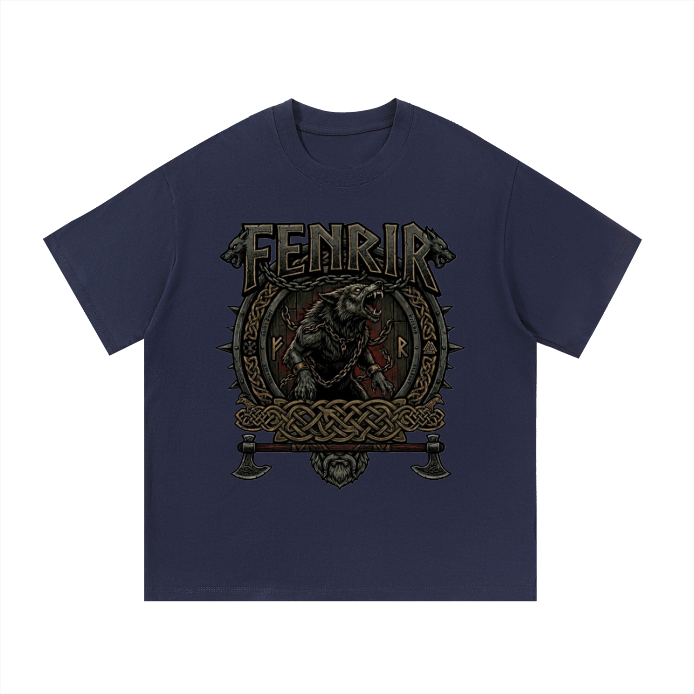 Fenrir Print Cotton T-Shirt