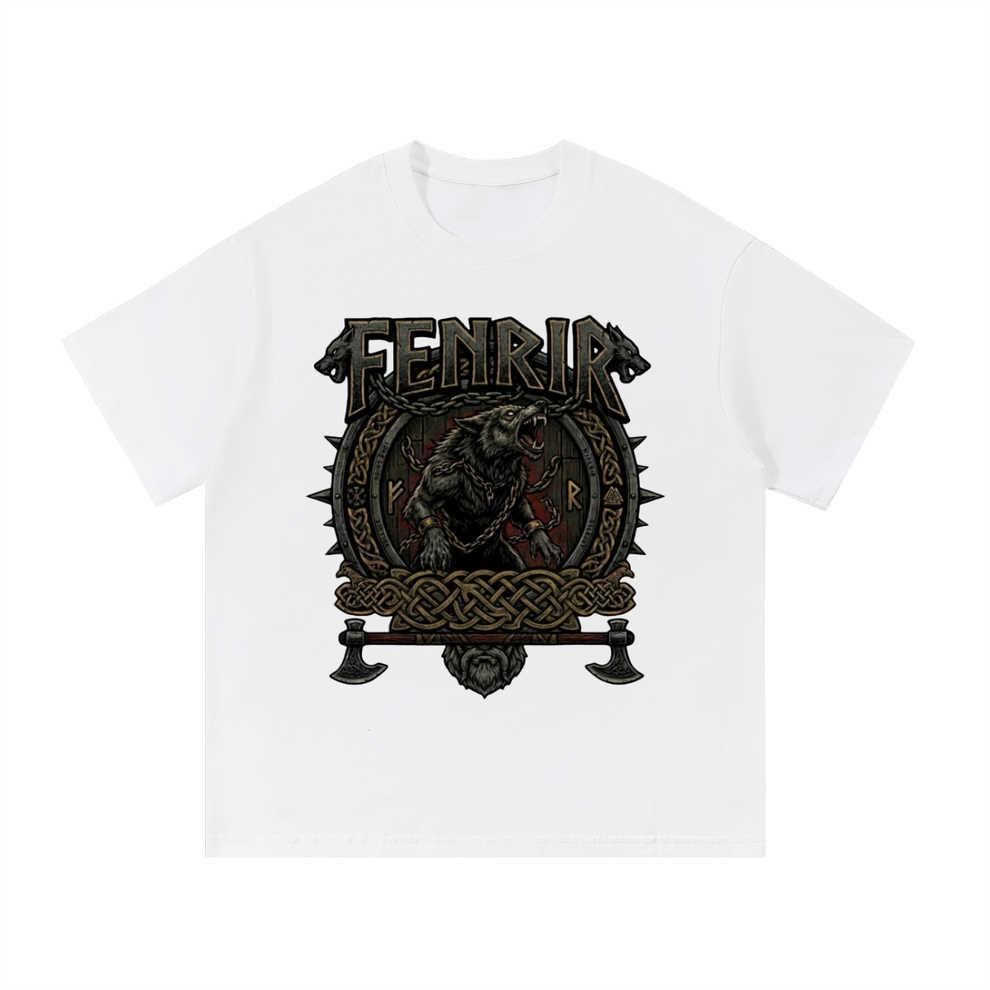 Fenrir Print Cotton T-Shirt