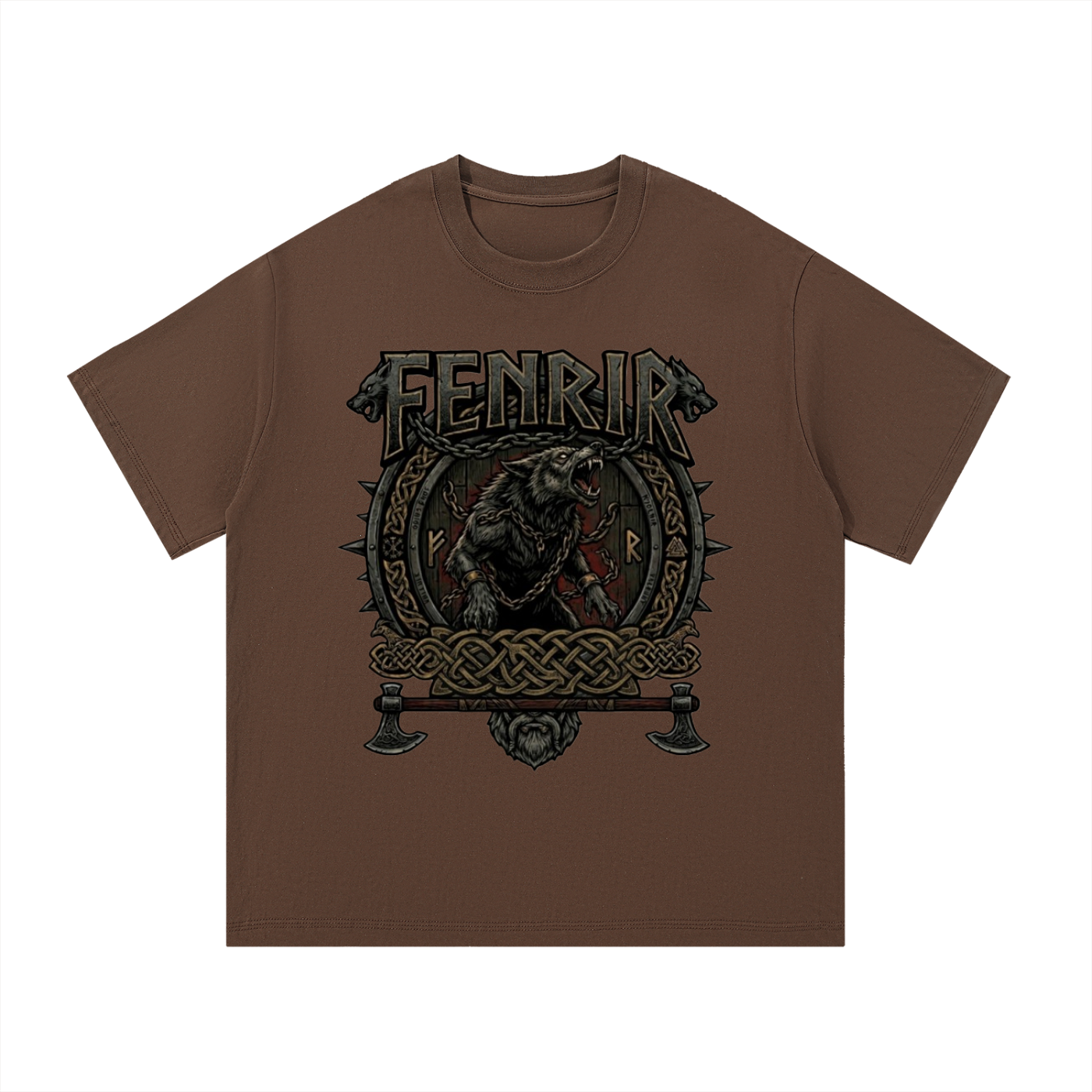 Fenrir Print Cotton T-Shirt